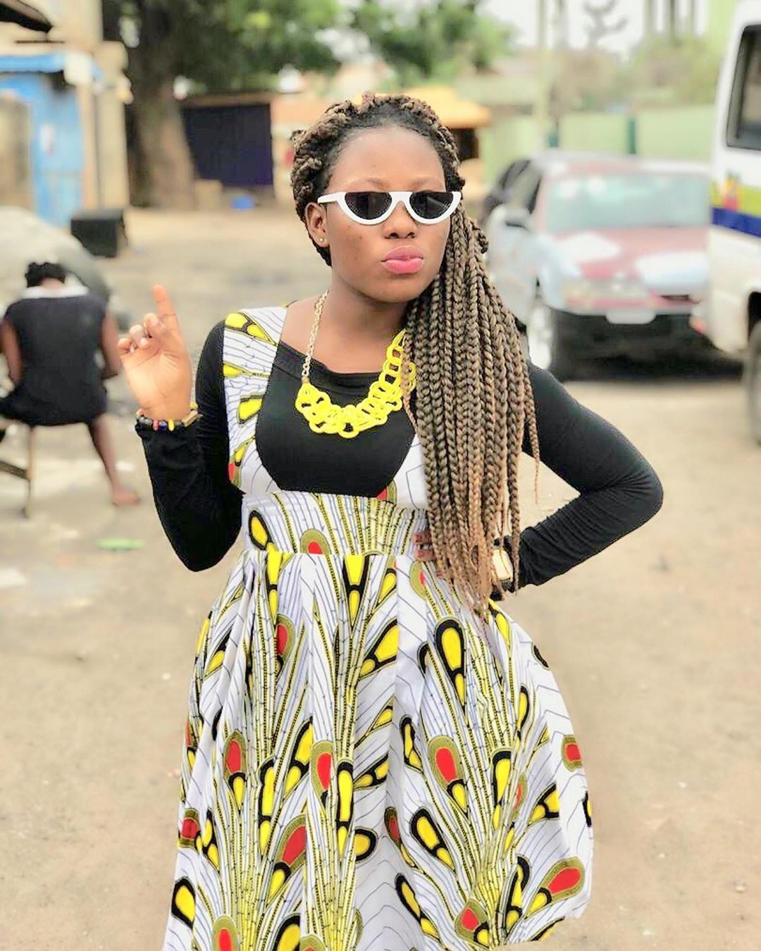 ankara pinafore jumpsuit