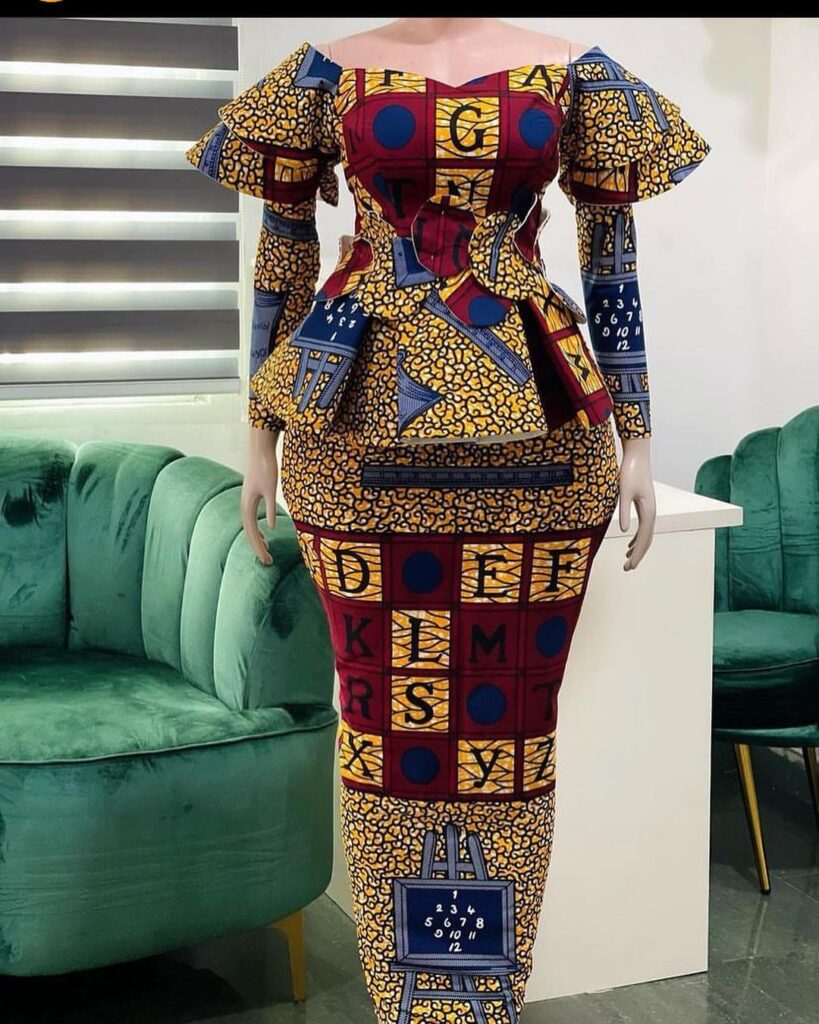 Ankara skirt and blouse style for wedding